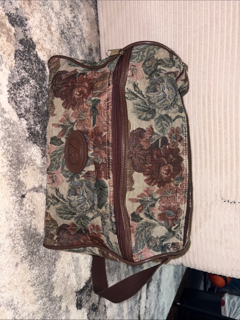 Vintage over night bag floral print